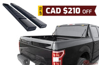 Flip Back Hard Tri-fold Tonneau Cover + Side Steps