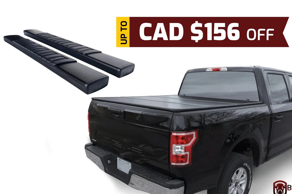 Hard Tri-Fold Tonneau Cover + Side Steps